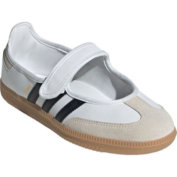 Adidas Shoes - Adidas Women's White Black Gum Samba Jane Leather Sneaker Shoes Size 9 NWOT